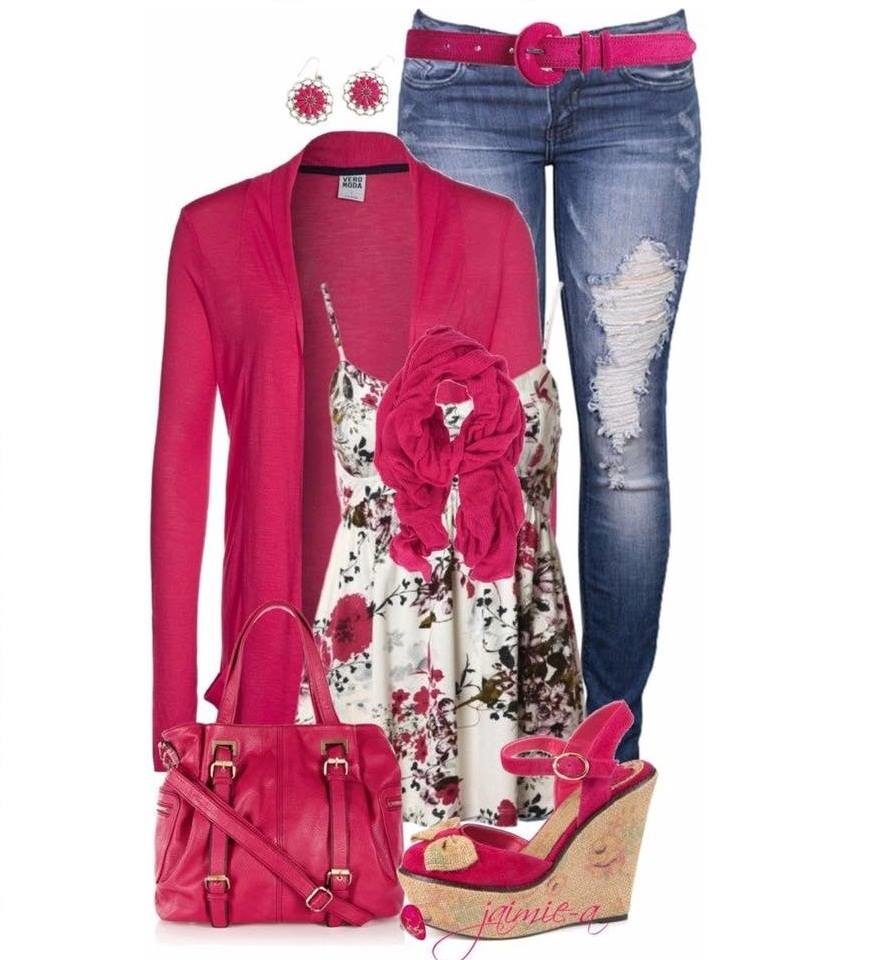 outfit na jar v ružovej farbe
